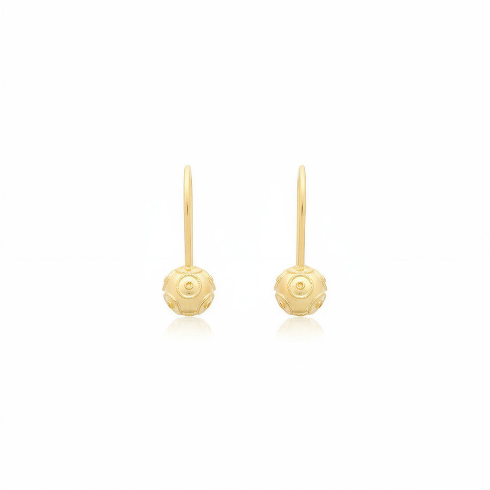 Boucles d'oreilles pendantes en perles de Viana [Argent plaqué or]