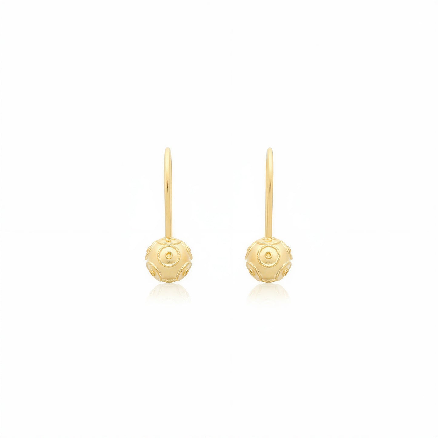 Viana Bead Pendant Earrings [Gold Plated Silver]