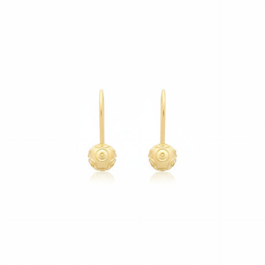 Viana Bead Pendant Earrings [Gold Plated Silver]