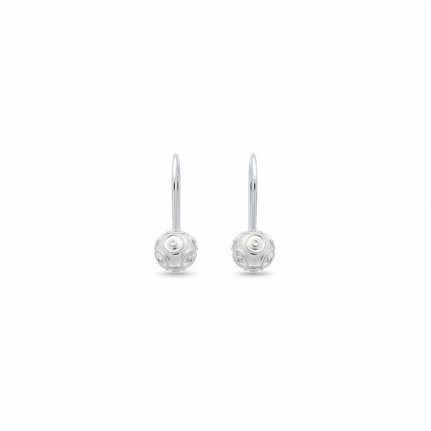 Viana Bead Pendant Earrings [Silver]