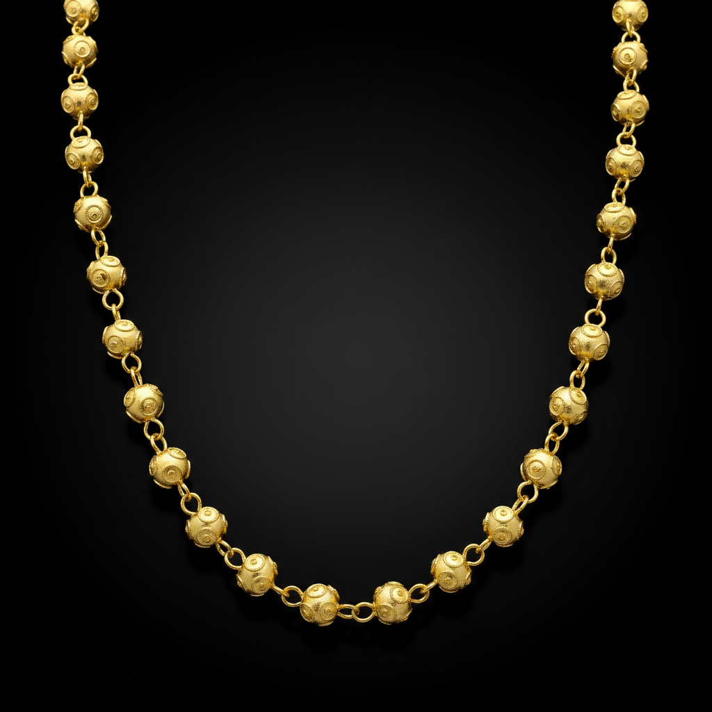 Viana Beads Necklace [19.2Kt. Gold]