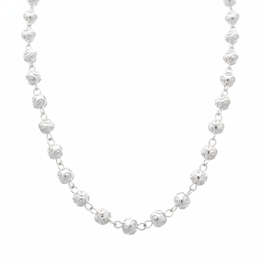Viana Beads Necklace [Silver]