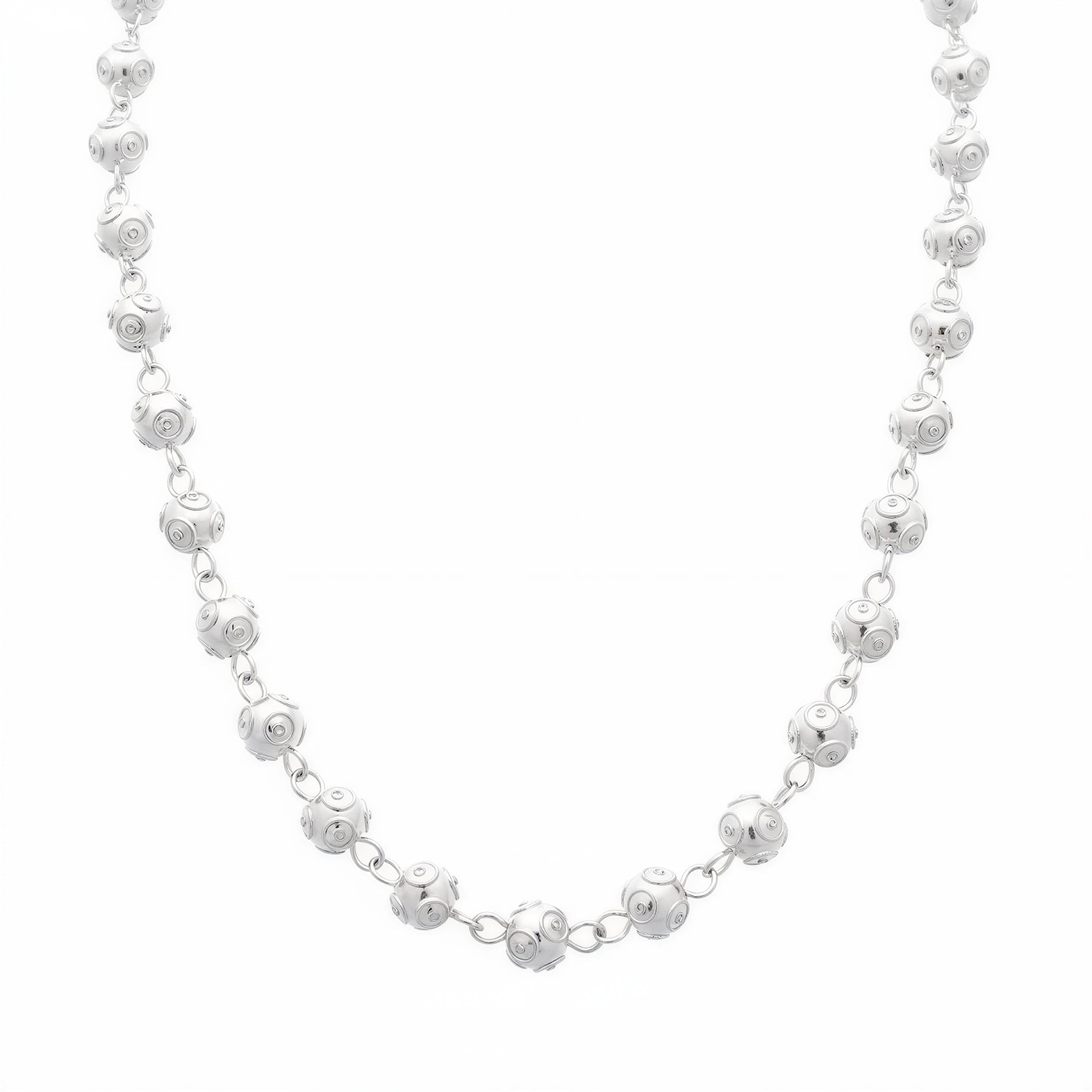 Viana Beads Necklace [Silver]