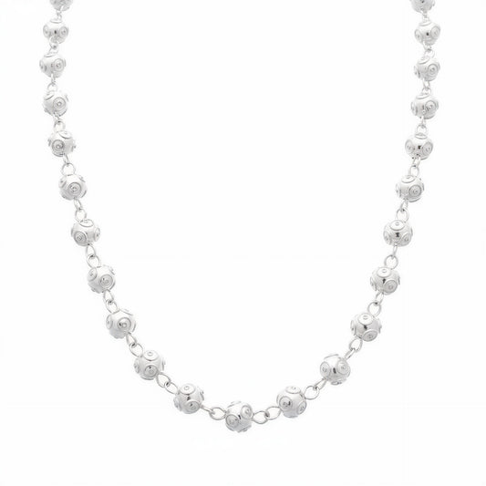 Viana Beads Necklace [Silver]